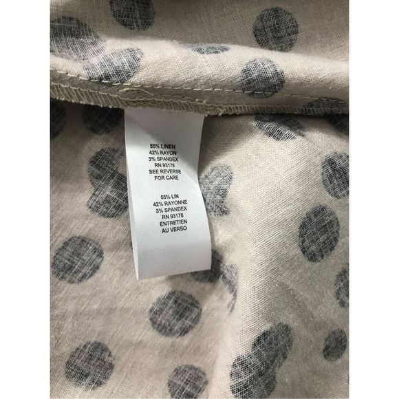 Tahari A Line linen blend polka dot dress new - Picture 3 of 4